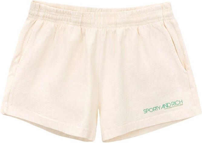 Sporty & Rich Shorts met logoprint Beige