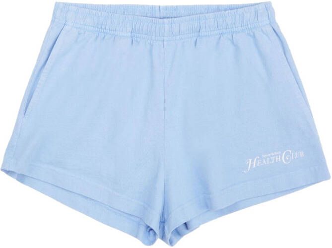 Sporty & Rich Shorts met logoprint Blauw