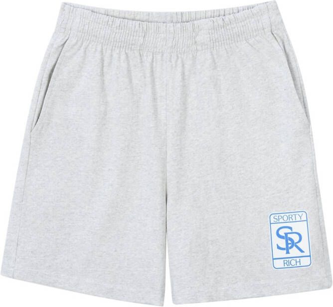 Sporty & Rich Shorts met logoprint Grijs