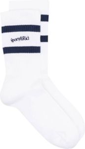 Sporty & Rich Sokken met geborduurd logo Wit