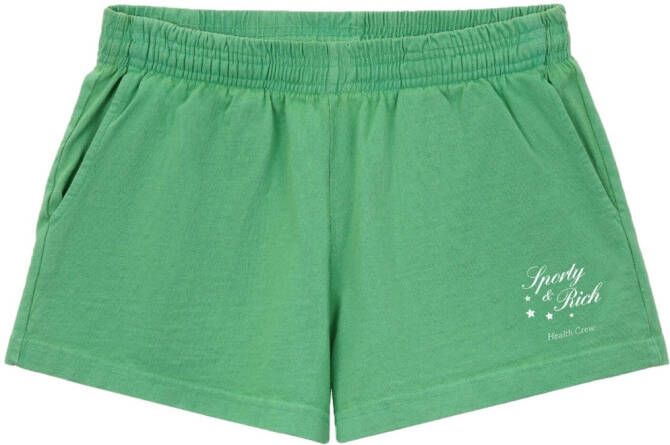 Sporty & Rich Shorts met print Groen