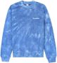 Sporty & Rich Sweater met geborduurd logo en tie-dye Blauw - Thumbnail 1