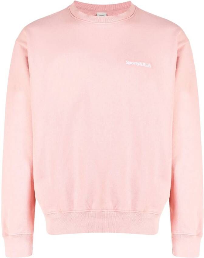 Sporty & Rich Sweater met geborduurd logo Roze