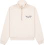 Sporty & Rich Sweater met halve rits Beige - Thumbnail 1