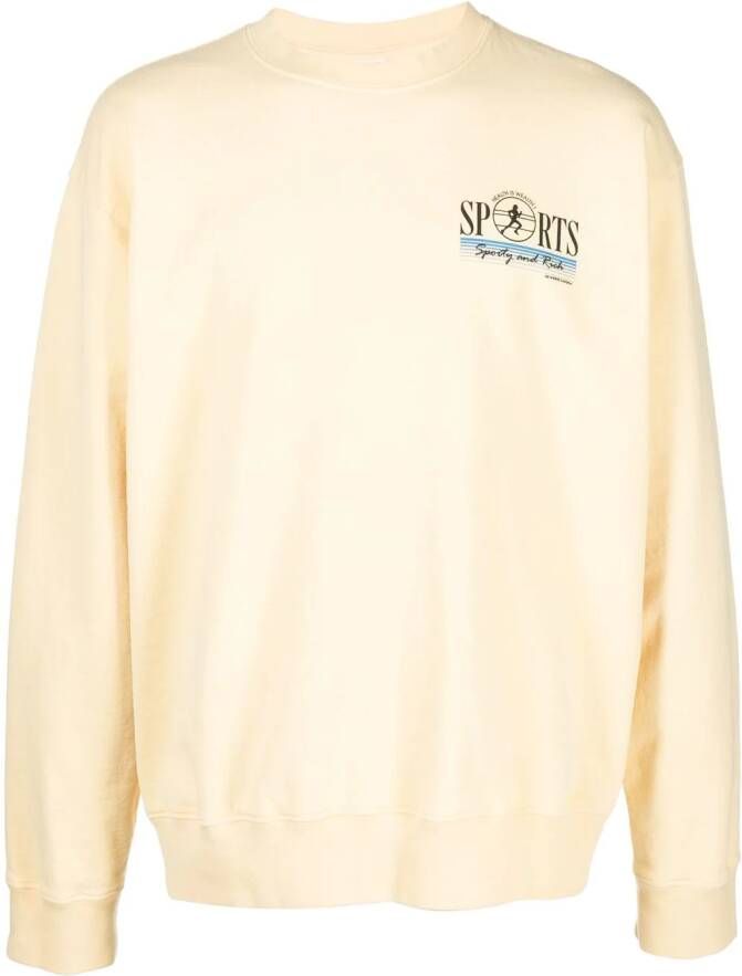 Sporty & Rich Sweater met logo Geel