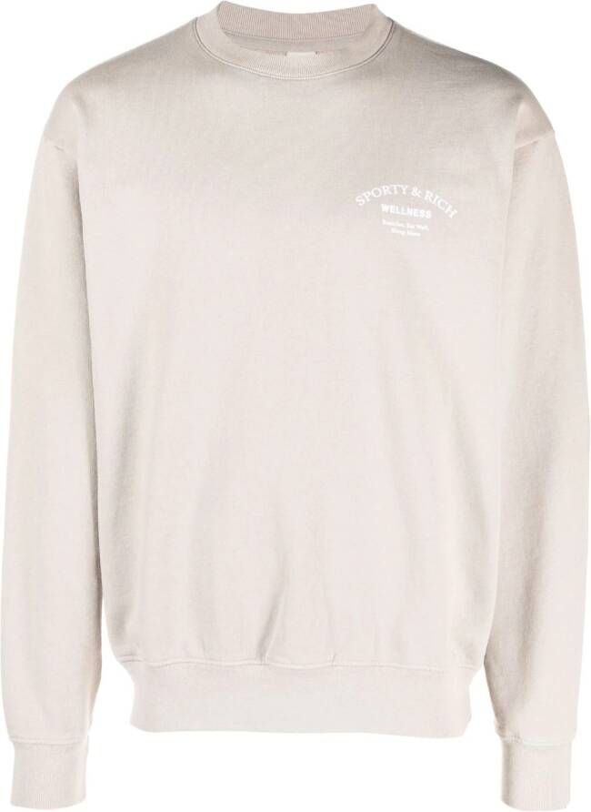Sporty & Rich Sweater met logoprint Beige