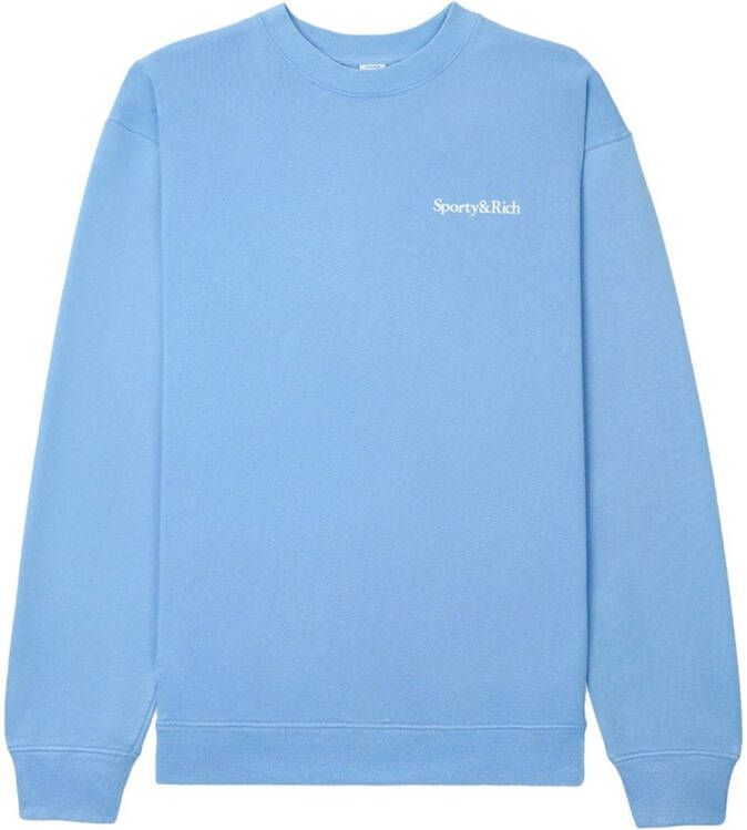 Sporty & Rich Sweater met logoprint Blauw
