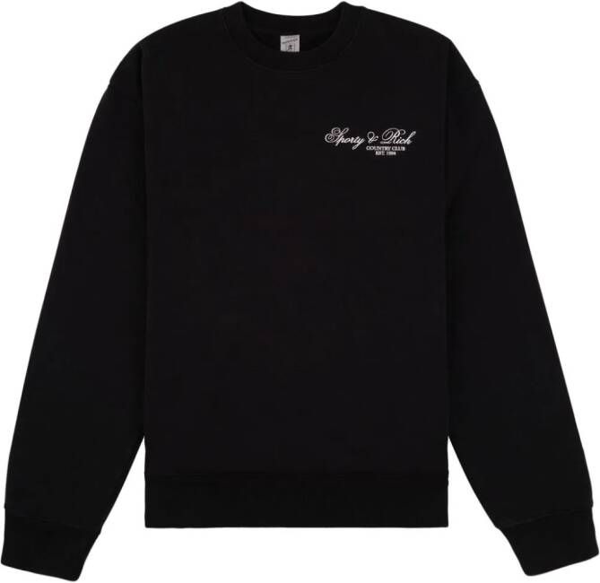 Sporty & Rich Sweater met logoprint Zwart
