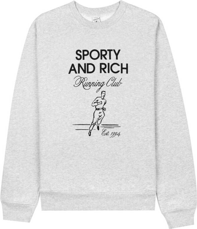 Sporty & Rich Sweater met print Grijs