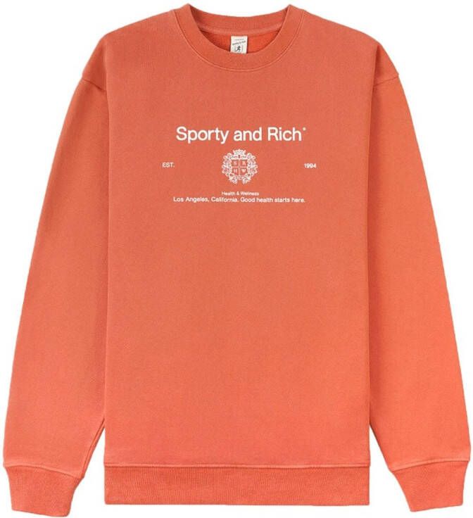 Sporty & Rich Sweater met ronde hals Oranje