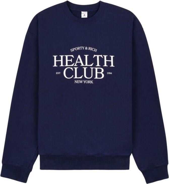 Sporty & Rich Sweater met tekst Blauw