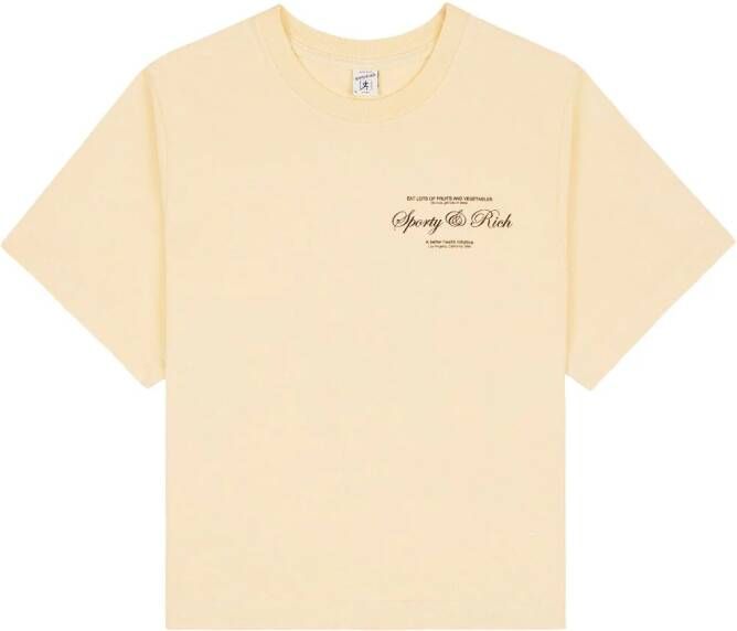 Sporty & Rich T-shirt met logoprint Beige