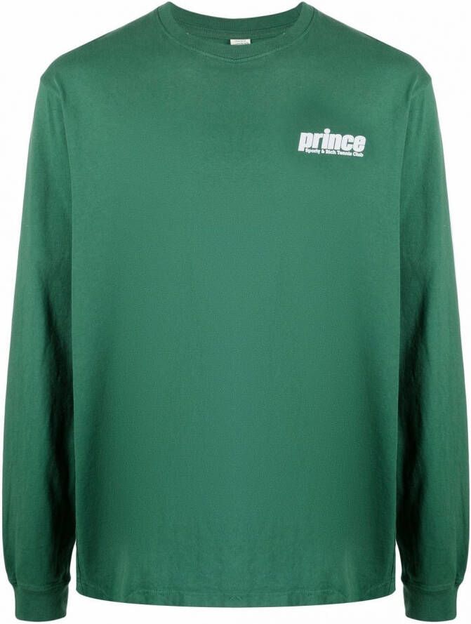 Sporty & Rich T-shirt met logoprint Groen