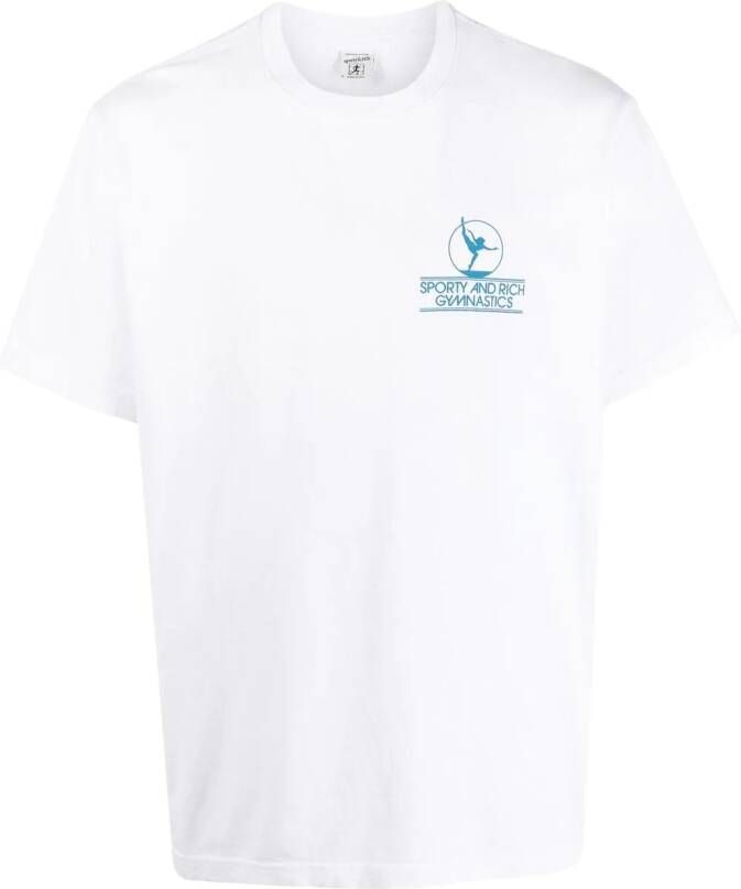 Sporty & Rich T-shirt met logo Wit