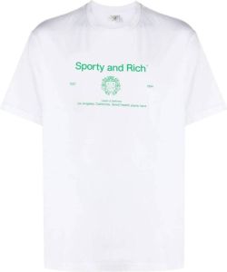 Sporty & Rich T-shirt met logoprint Wit