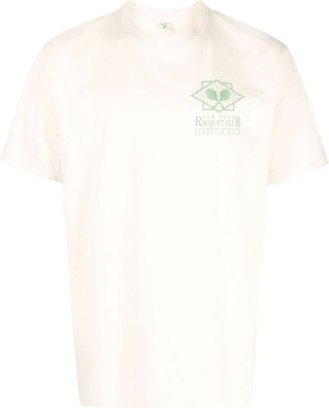 Sporty & Rich T-shirt met print Beige