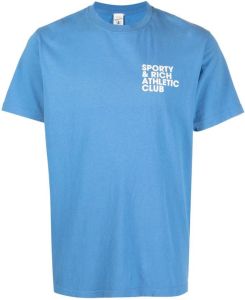 Sporty & Rich T-shirt met ronde hals Blauw