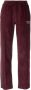 Sporty & Rich Fluwelen trainingsbroek met zijstreep Rood - Thumbnail 1