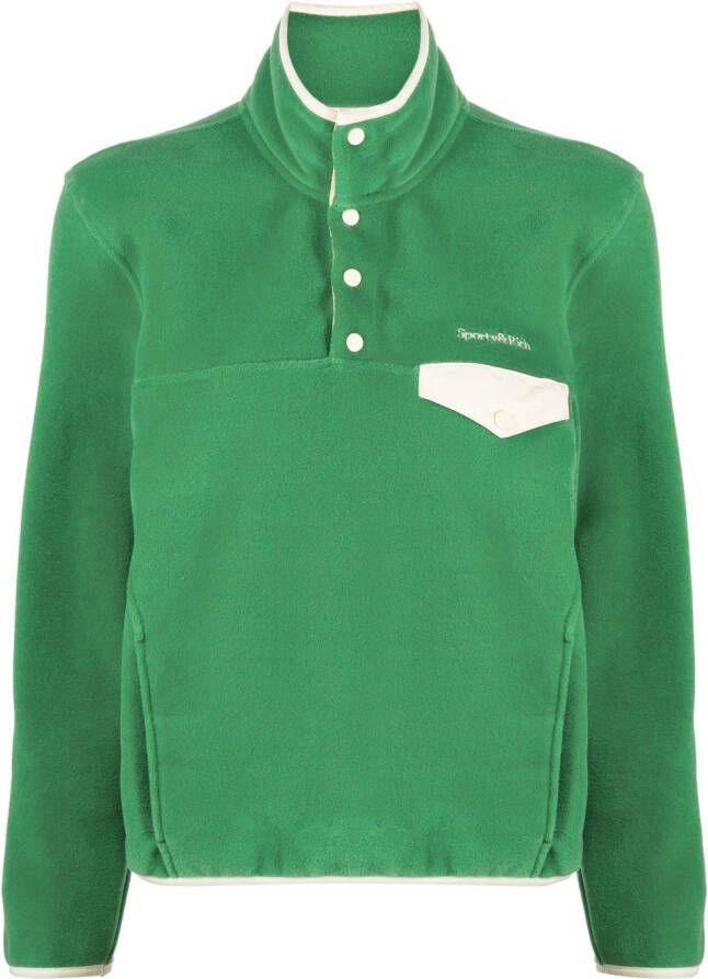 Sporty & Rich Trui met trechterhals Groen