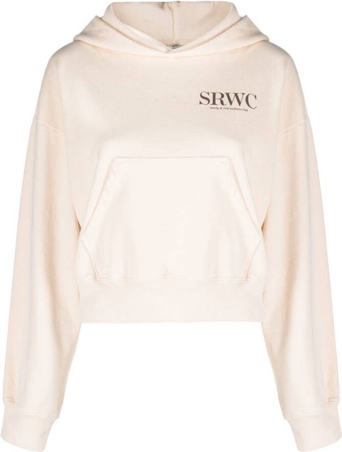 Sporty & Rich Cropped hoodie Beige
