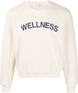 Sporty & Rich Wellness bouclé cropped sweatshirt Beige