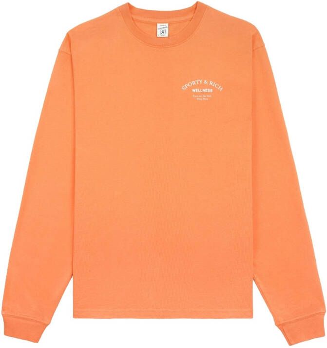 Sporty & Rich Sweater met print Oranje