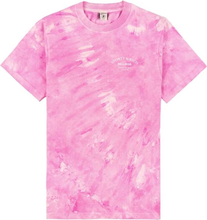 Sporty & Rich T-shirt met tie-dye Roze
