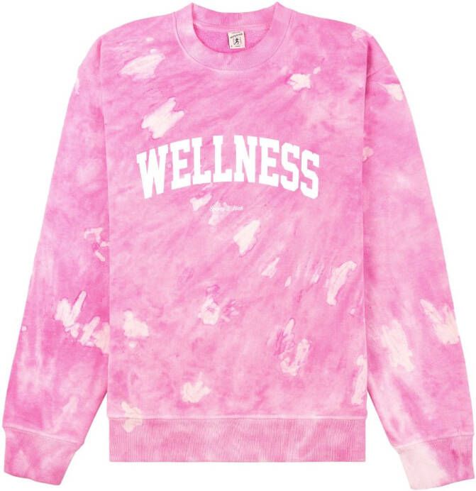Sporty & Rich Wellness sweater met tie-dye print Roze