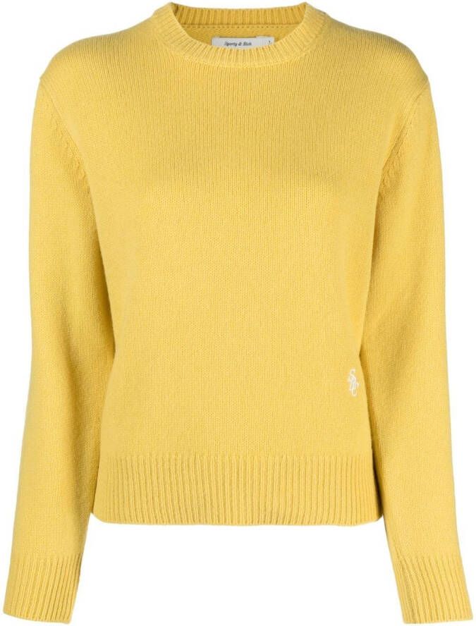 Sporty & Rich SRC Wool Crewneck Daffodil Geel