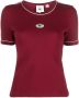 Sporty & Rich x Lacoste T-shirt met logopatch Rood - Thumbnail 1