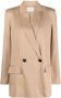 St. Agni Blazer met dubbele rij knopen Beige - Thumbnail 1