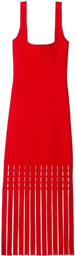 St. John Maxi-jurk met ringlets Rood