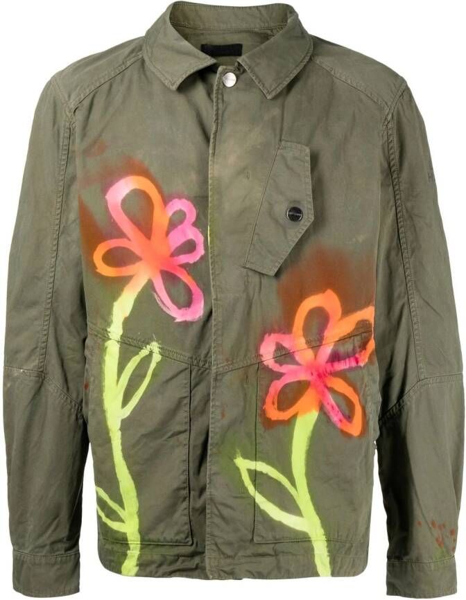 Stain Shade Jack met bloemenprint Groen