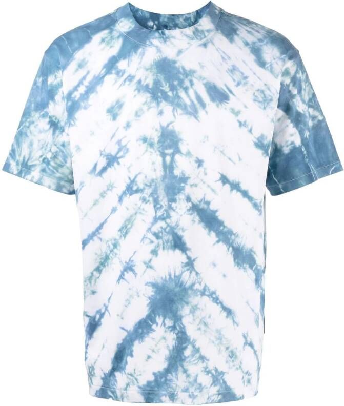 Stain Shade T-shirt met tie-dye print Blauw