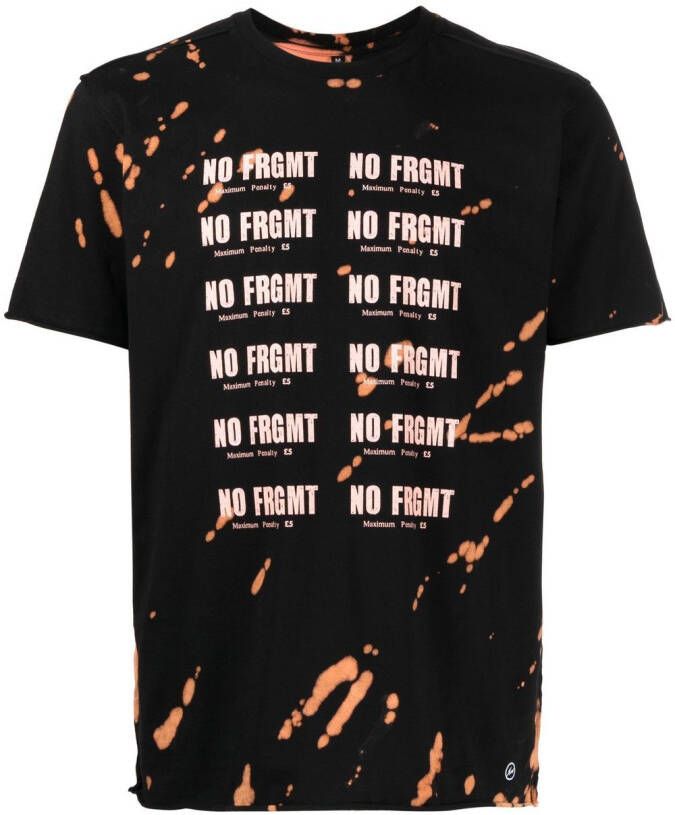 Stain Shade x Hiroshi Fujiwara T-shirt met gebleekt-effect Zwart