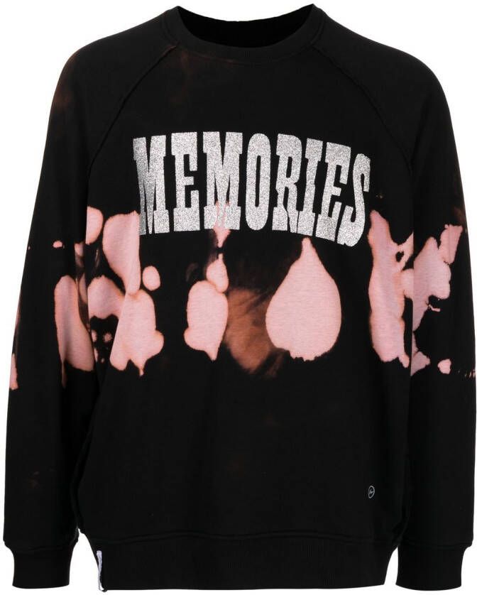 Stain Shade x Hiroshi Fujiwara sweater met glitter Zwart