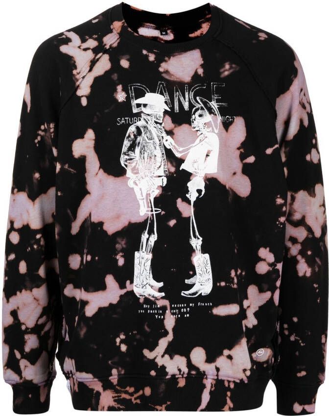Stain Shade x Hiroshi Fujiwara sweater met print Zwart