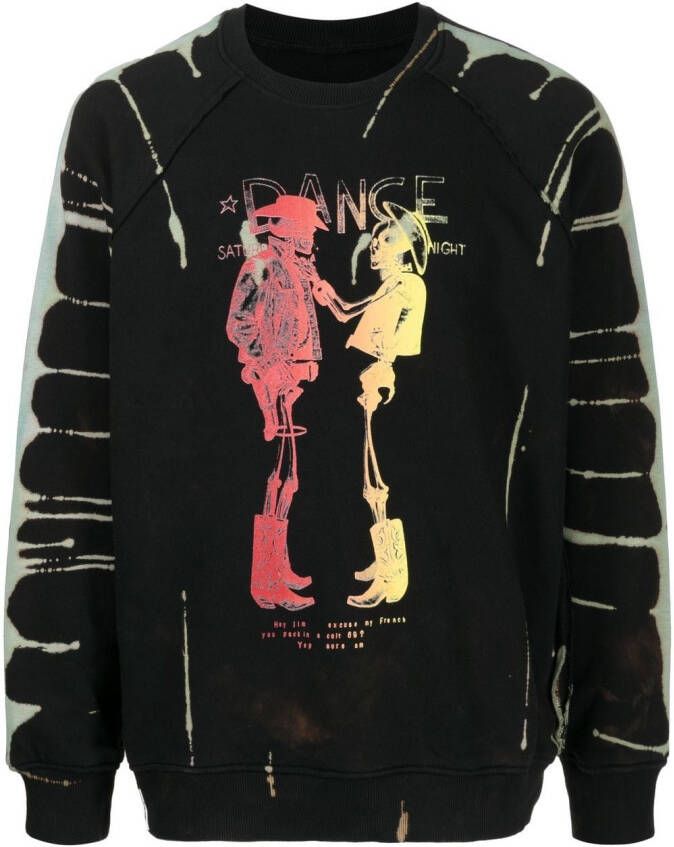 Stain Shade x Hiroshi Fujiwara sweater met print Zwart
