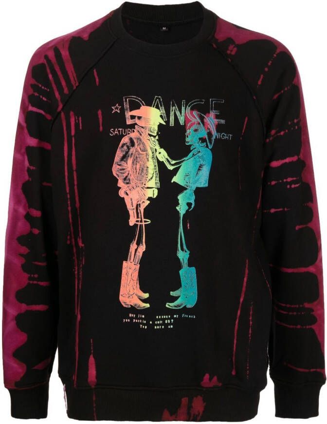 Stain Shade x Hiroshi Fujiwara sweater met print Zwart