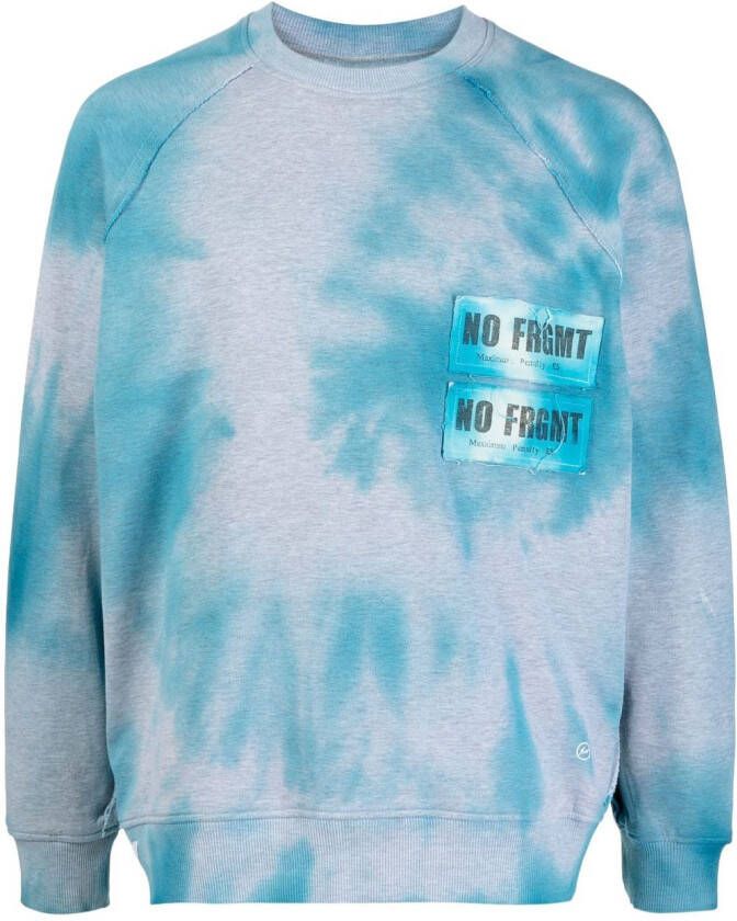 Stain Shade x Hiroshi Fujiwara sweater met tie-dye effect Blauw