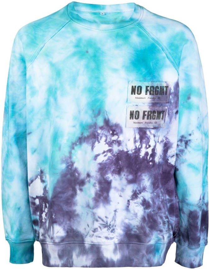 Stain Shade x Hiroshi Fujiwara sweater met tie-dye print Blauw
