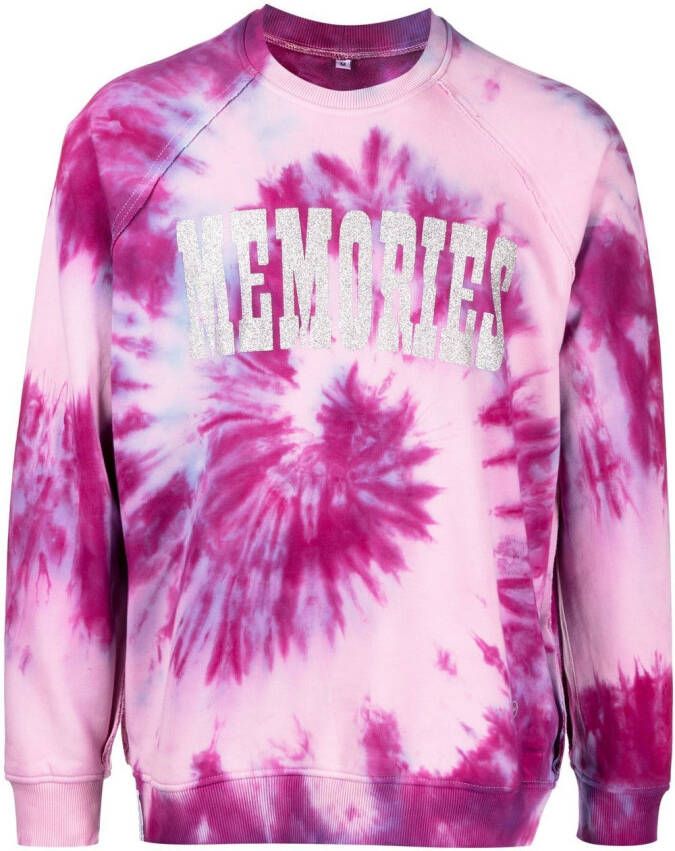 Stain Shade x Hiroshi Fujiwara sweater met tie-dye print Roze