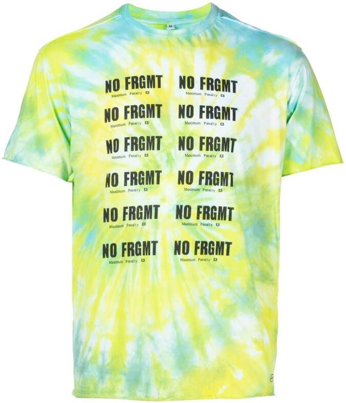 Stain Shade x Hiroshi T-shirt met tie-dye print Groen