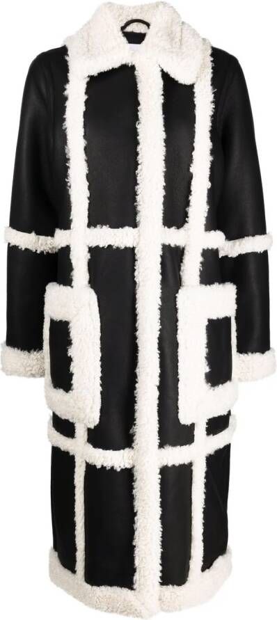 STAND STUDIO Lammy coat Zwart