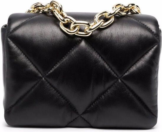 STAND STUDIO Leren shopper Zwart