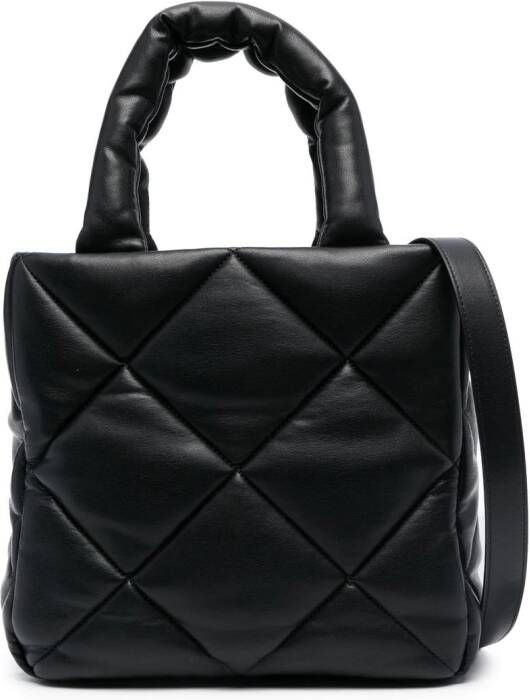 STAND STUDIO Gewatteerde shopper Zwart