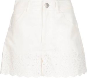 STAUD Broderie anglaise shorts Wit