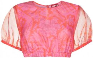 STAUD Cropped top Roze