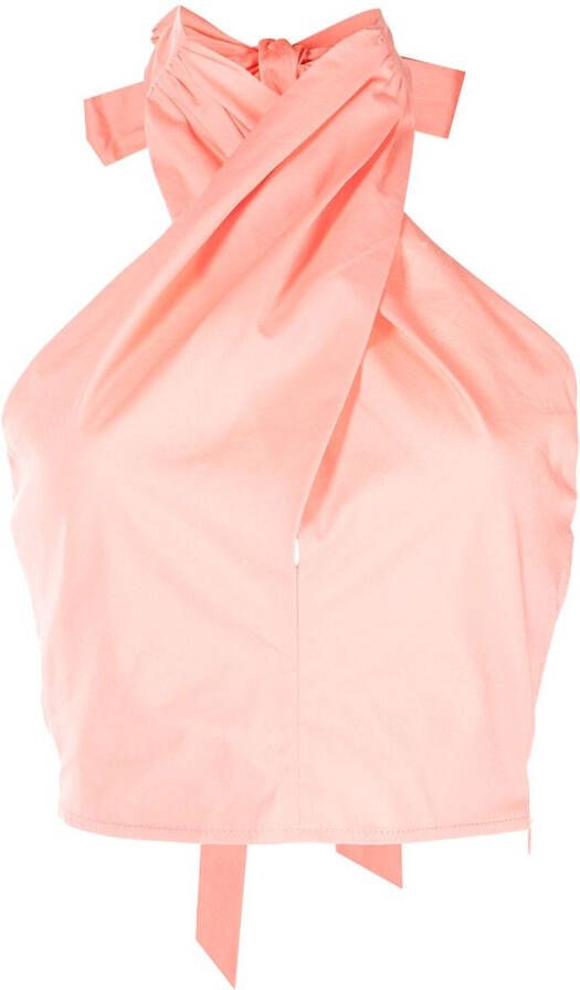 STAUD Halternek blouse Roze