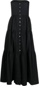 STAUD Midi-jurk met knopen Zwart